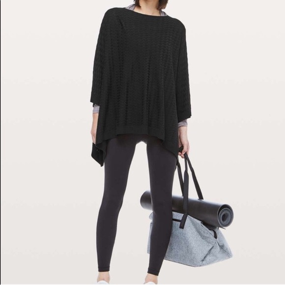 lululemon athletica Jackets & Blazers - Lululemon Black Divinity Poncho Cape